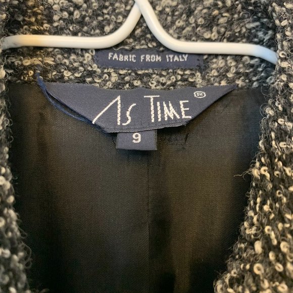 Speckled Grey/Black Button-up Jacket (UK size 9) - Picture 3 of 5